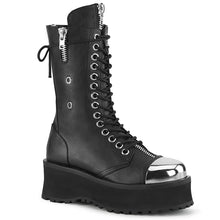 Cargar imagen en el visor de la galería, Zapatos con plataforma Demonia GRAVEDIGGER-14 Negro Piel vegana
