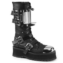 Carregar imagem no visualizador da galeria, Zapatos con plataforma Demonia GRAVEDIGGER-250 Negro Piel vegana
