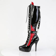 Cargar imagen en el visor de la galería, Botas Devious INDULGE-2028 Negro Rojo Charol
