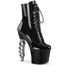 Load image into Gallery viewer, Tacones Pleaser IRONGRIP-1020 Negro Charol Plata
