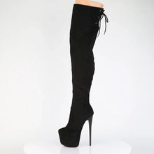Cargar imagen en el visor de la galería, Tacones Pleaser JUBILANT-3007FS Negro Faux Suede
