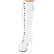 Load image into Gallery viewer, Tacones Pleaser JUBILANT-3012 Blanco Str. Charol
