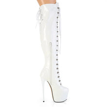 Load image into Gallery viewer, Tacones Pleaser JUBILANT-3012 Blanco Str. Charol
