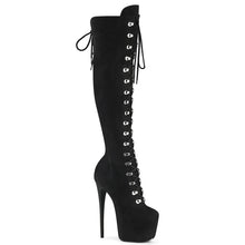 Cargar imagen en el visor de la galería, Tacones Pleaser JUBILANT-3012FS Negro Faux Suede
