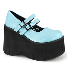 Carregar imagem no visualizador da galeria, Zapatos con plataforma Demonia KERA-08 B. Blue Piel vegana
