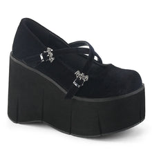 Carregar imagem no visualizador da galeria, Zapatos con plataforma Demonia KERA-10 Negro Velvet
