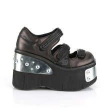 Cargar imagen en el visor de la galería, Zapatos con plataforma Demonia KERA-13 Negro-Pewter Piel vegana
