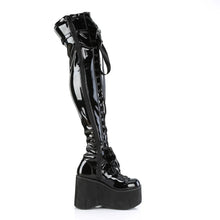 Carregar imagem no visualizador da galeria, Botas (Over the Knee) Demonia KERA-303 Negro Stretch Charol
