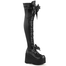 Cargar imagen en el visor de la galería, Botas (Over the Knee) Demonia KERA-303 Negro Stretch Piel vegana
