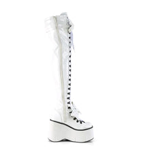 Carregar imagem no visualizador da galeria, Botas (Over the Knee) Demonia KERA-303 Blanco Stretch Charol
