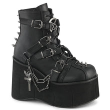 Cargar imagen en el visor de la galería, Botines Demonia KERA-68 Negro Piel vegana
