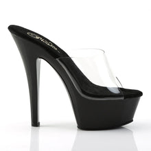 Load image into Gallery viewer, Tacones Pleaser KISS-201 Transparente Negro
