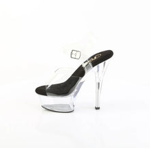 Load image into Gallery viewer, Tacones Pleaser KISS-208 Transparente Negro
