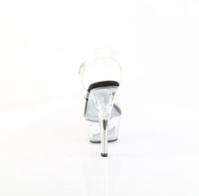 Load image into Gallery viewer, Tacones Pleaser KISS-208 Transparente Negro
