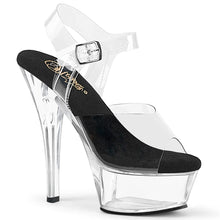 Load image into Gallery viewer, Tacones Pleaser KISS-208 Transparente Negro

