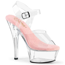 Load image into Gallery viewer, Tacones Pleaser KISS-208 Transparente B. Rosa
