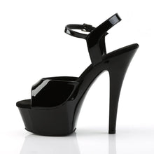 Cargar imagen en el visor de la galería, Tacones Pleaser KISS-209 Negro Charol
