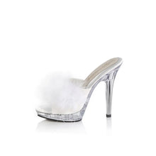 Carregar imagem no visualizador da galeria, Tacones Fabulicious LIP-101-8 Blanco Satin Fur
