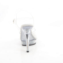 Load image into Gallery viewer, Fabulicious LIP-108RSI Heels - Clear / Silver AB Rhinestones
