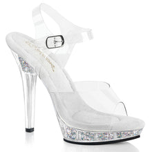 Load image into Gallery viewer, Fabulicious LIP-108RSI Heels - Clear / Silver AB Rhinestones
