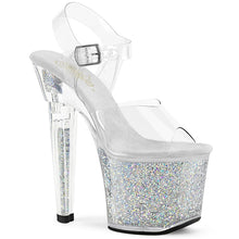 Load image into Gallery viewer, Tacones Pleaser LOVESICK-708SG Transparente Plata Iridescent
