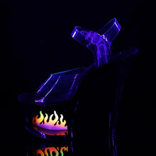 Cargar imagen en el visor de la galería, Tacones Pleaser MOON-708FLM Transparente Negro Ombre
