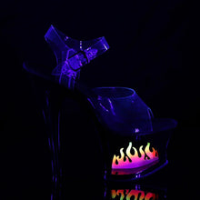 Cargar imagen en el visor de la galería, Tacones Pleaser MOON-708FLM Transparente Negro Ombre
