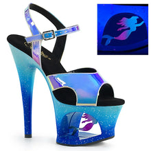 Carregar imagem no visualizador da galeria, Tacones Pleaser MOON-711MER Azul Shifting Ombre
