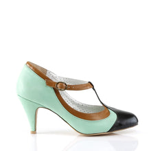 Carregar imagem no visualizador da galeria, Tacones Pin Up Couture PEACH-03 Mint Piel Sintética
