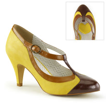 Cargar imagen en el visor de la galería, Tacones Pin Up Couture PEACH-03 Amarillo Piel Sintética
