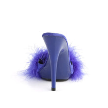 Load image into Gallery viewer, Tacones Fabulicious POISE-501F Azul Satin Marabou
