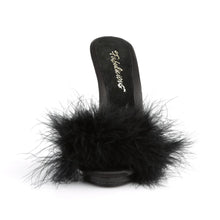 Load image into Gallery viewer, Tacones Fabulicious POISE-501F Negro Satin Marabou
