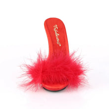 Load image into Gallery viewer, Tacones Fabulicious POISE-501F Rojo Satin Marabou

