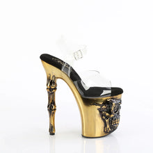 Carregar imagem no visualizador da galeria, Tacones Pleaser RAPTURE-808-LT Transparente Satin Brass
