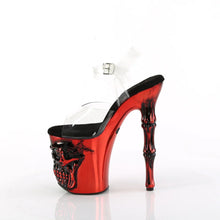Load image into Gallery viewer, Tacones Pleaser RAPTURE-808-LT Transparente Satin Rojo
