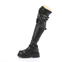 Cargar imagen en el visor de la galería, Botas (Over the Knee) Demonia RENEGADE-320 Negro Stretch Piel vegana
