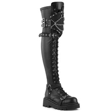 Cargar imagen en el visor de la galería, Botas (Over the Knee) Demonia RENEGADE-320 Negro Stretch Piel vegana
