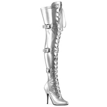 Load image into Gallery viewer, Tacones Pleaser SEDUCE-3028 Plata Str Pu
