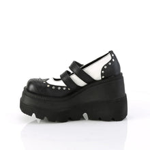 Carregar imagem no visualizador da galeria, Zapatos con plataforma Demonia SHAKER-27 Negro-Blanco Piel vegana
