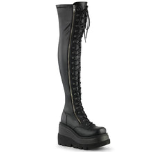 Cargar imagen en el visor de la galería, Botas (Over the Knee) Demonia SHAKER-374 Negro Str. Piel vegana
