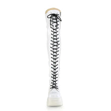 Carregar imagem no visualizador da galeria, Botas (Over the Knee) Demonia SHAKER-374 Blanco Hologram Stretch Charol
