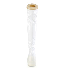 Carregar imagem no visualizador da galeria, Botas (Over the Knee) Demonia SHAKER-374 Blanco Hologram Stretch Charol
