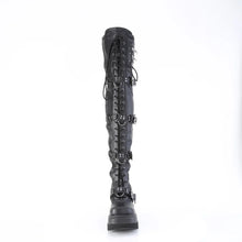 Cargar imagen en el visor de la galería, Botas (Over the Knee) Demonia SHAKER-420 Negro Stretch Piel vegana
