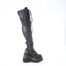 Cargar imagen en el visor de la galería, Botas (Over the Knee) Demonia SHAKER-420 Negro Stretch Piel vegana
