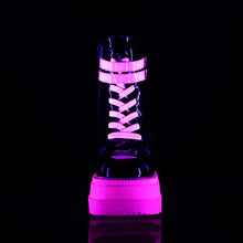 Load image into Gallery viewer, Botines Demonia SHAKER-52 Negro Pat-UV Neon Rosa
