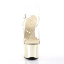 Cargar imagen en el visor de la galería, Tacones Pleaser SKY-308 - Transparente / Cromo dorado
