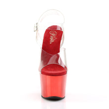 Cargar imagen en el visor de la galería, Tacones Pleaser SKY-308 - Transparente / Cromo rojo
