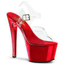 Cargar imagen en el visor de la galería, Tacones Pleaser SKY-308 - Transparente / Cromo rojo
