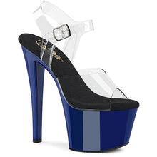 Cargar imagen en el visor de la galería, Tacones Pleaser SKY-308 - Transparente / Azul royal

