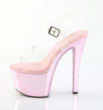 Cargar imagen en el visor de la galería, Tacones Pleaser SKY-308CHRS Transparente B. Rosa
